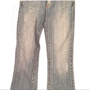 Leo Roma Jeans w/ pearl beads and Silver …